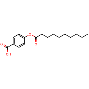 Chemical structure of 4-Decanoyloxybenzoic acid , CAS 86960-46-5, AChemBlock AD259792