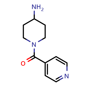 Chemical structure of (4-aminopiperidin-1-yl)(pyridin-4-yl)methanone , CAS 886497-91-2, AChemBlock AD259814
