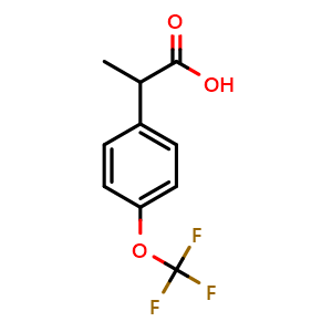 Chemical structure of 2-(4-Trifluoromethoxyphenyl)propionic acid , CAS 902837-63-2, AChemBlock AD259839
