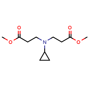 Chemical structure of Methyl N-cyclopropyl-N-(3-methoxy-3-oxopropyl)-beta-alaninate , CAS 907548-13-4, AChemBlock AD259846
