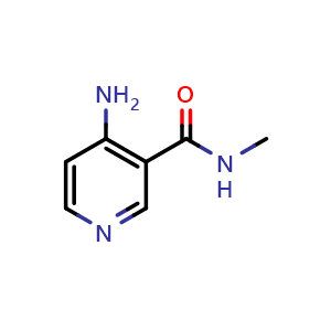 Chemical structure of 4-amino-N-methylnicotinamide , CAS 910656-00-7, AChemBlock AD259852