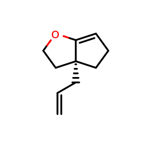 Chemical structure of (R)-5-Allyl-2-oxabicyclo[3.3.0]oct-8-ene , CAS 911200-98-1, AChemBlock AD259853