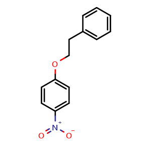 Chemical structure of 1-Nitro-4-(2-phenylethoxy)benzene , CAS 92200-02-7, AChemBlock AD259879
