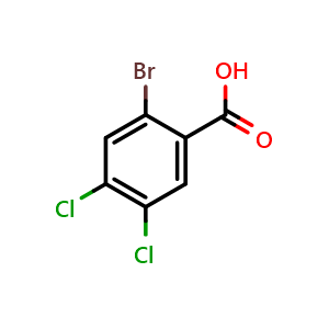Chemical structure of 2-Bromo-4,5-dichlorobenzoic acid , CAS 93361-95-6, AChemBlock AD259888