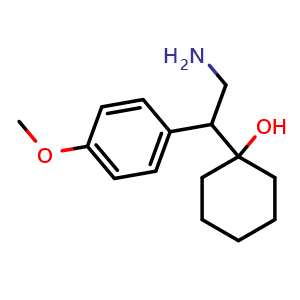 Chemical structure of 1-[2-Amino-1-(4-methoxyphenyl)ethyl]cyclohexanol , CAS 93413-77-5, AChemBlock AD259890