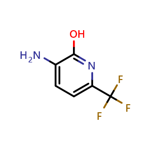 Chemical structure of 3-Amino-6-trifluoromethyl-pyridin-2-ol , CAS 944904-43-2, AChemBlock AD259904