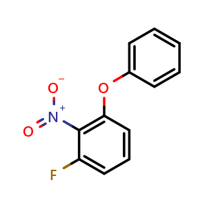Chemical structure of 1-Fluoro-2-nitro-3-phenoxybenzene , CAS 958489-89-9, AChemBlock AD259927