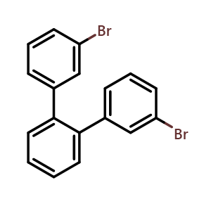 Chemical structure of 3,3''-Dibromo-1,1':2',1''-terphenyl , CAS 95918-90-4, AChemBlock AD259928