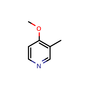 Chemical structure of 4-Methoxy-3-methylpyridine , CAS 96609-78-8, AChemBlock AD259931