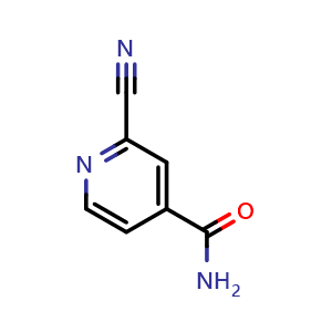 Chemical structure of 2-Cyano-4-pyridinecarboxamide , CAS 98273-47-3, AChemBlock AD259936