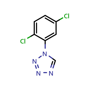 Chemical structure of 1-(2,5-Dichlorophenyl)tetrazole , CAS 98555-71-6, AChemBlock AD259937