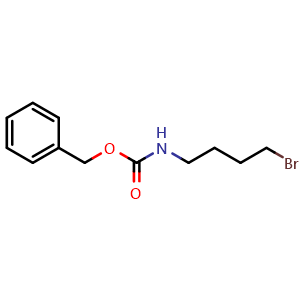 Chemical structure of N-Benzyloxycarbonyl-4-bromo-1-butylamine , CAS 101625-10-9, AChemBlock AD259944