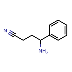Chemical structure of 4-Amino-4-phenylbutanenitrile , CAS 1048329-98-1, AChemBlock AD259950