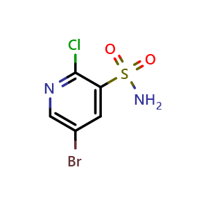 Chemical structure of 5-Bromo-2-chloropyridine-3-sulfonamide , CAS 1250699-72-9, AChemBlock AD259978