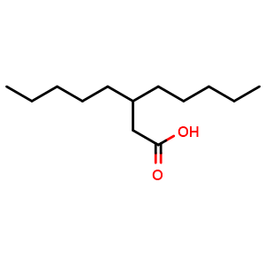 Chemical structure of 3-Pentyloctanoic acid , CAS 1397196-39-2, AChemBlock AD260005