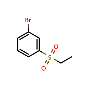 Chemical structure of 1-Bromo-3-(ethylsulfonyl)benzene , CAS 153435-82-6, AChemBlock AD260020