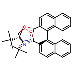 Chemical structure of (S)-2,2'-Bis((R)-4-(tert-butyl)-4,5-dihydrooxazol-2-yl)-1,1'-binaphthalene , CAS 155418-83-0, AChemBlock AD260024