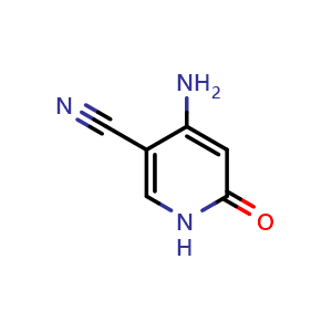 Chemical structure of 4-Amino-6-oxo-1,6-dihydropyridine-3-carbonitrile , CAS 1805269-13-9, AChemBlock AD260052