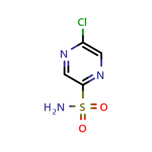 Chemical structure of 5-Chloropyrazine-2-sulfonamide , CAS 1935988-89-8, AChemBlock AD260067