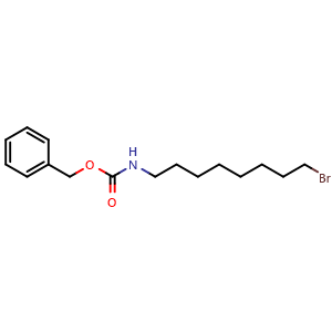 Chemical structure of Phenylmethyl N-(8-bromooctyl)carbamate , CAS 209179-21-5, AChemBlock AD260083