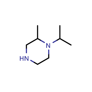 Chemical structure of 1-Isopropyl-2-methylpiperazine , CAS 26864-96-0, AChemBlock AD260144