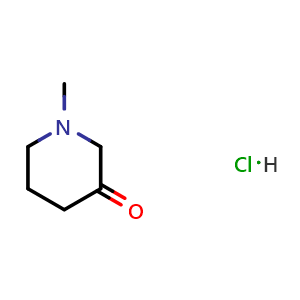 Chemical structure of 1-Methylpiperidin-3-one hydrochloride , CAS 41511-85-7, AChemBlock AD260244