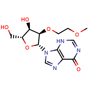 Chemical structure of 2’-O-(2-Methoxyethyl)inosine , CAS 545374-76-3, AChemBlock AD260261