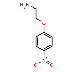 Chemical structure of 2-(4-Nitrophenoxy)ethanamine , CAS 60814-16-6, AChemBlock AD260269