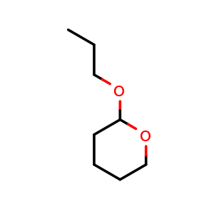 Chemical structure of 2-Propoxytetrahydro-2H-pyran , CAS 6581-64-2, AChemBlock AD260271