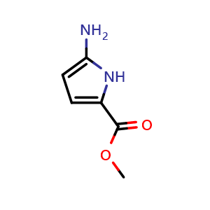 Chemical structure of Methyl 5-amino-1H-pyrrole-2-carboxylate , CAS 869116-29-0, AChemBlock AD260302
