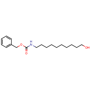 Chemical structure of Benzyl (10-hydroxydecyl)carbamate , CAS 96409-12-0, AChemBlock AD260339