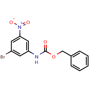 Chemical structure of Benzyl 3-bromo-5-nitrophenylcarbamate , CAS 1020252-75-8, AChemBlock AD260365