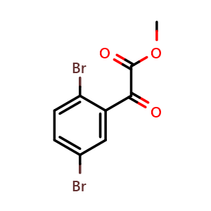 Chemical structure of Methyl 2-(2,5-dibromophenyl)-2-oxoacetate , CAS 1032231-15-4, AChemBlock AD260368