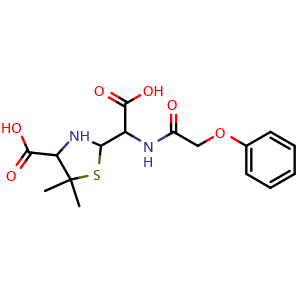 2-(Carboxy(2-phenoxyacetamido)methyl)-5,5-dimethylthiazolidine-4-carboxylic acid (Penicillin Impurity)