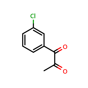 Chemical structure of 1-(3-Chlorophenyl)-1,2-propanedione , CAS 10557-17-2, AChemBlock AD260379