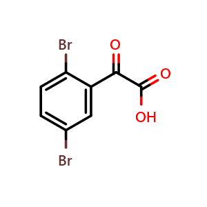 Chemical structure of 2-(2,5-Dibromophenyl)-2-oxoacetic acid , CAS 1094428-27-9, AChemBlock AD260390