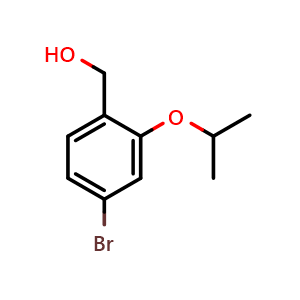 Chemical structure of (4-Bromo-2-isopropoxyphenyl)methanol , CAS 1099693-56-7, AChemBlock AD260393