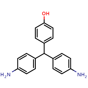 Chemical structure of 4-[Bis(4-aminophenyl)methyl]phenol , CAS 110146-05-9, AChemBlock AD260395