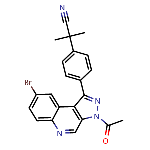 2-(4-(3-Acetyl-8-bromo-3H-pyrazolo[3,4-c]quinolin-1-yl)phenyl)-2-methylpropanenitrile