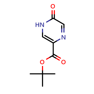 Chemical structure of tert-Butyl 6-oxo-1H-pyrazine-3-carboxylate , CAS 1259478-79-9, AChemBlock AD260487