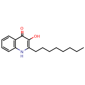 Chemical structure of 3-Hydroxy-2-octylquinolin-4(1H)-one , CAS 1259944-01-8, AChemBlock AD260488