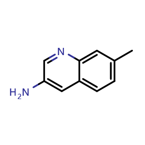 Chemical structure of 7-Methyl-3-quinolinamine , CAS 1297654-73-9, AChemBlock AD260508