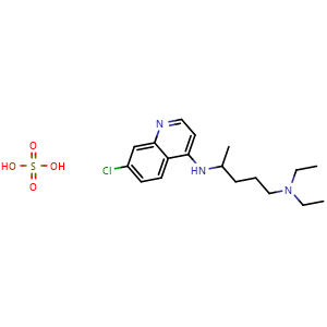 Chemical structure of Chloroquine Sulfate , CAS 132-73-0, AChemBlock AD260526