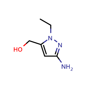 Chemical structure of 3-Amino-1-ethyl-1H-pyrazole-5-methanol , CAS 1328640-65-8, AChemBlock AD260528