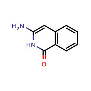 Chemical structure of 3-Amino-1,2-dihydroisoquinolin-1-one , CAS 5597-05-7, AChemBlock AD260544