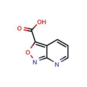 Chemical structure of Isoxazolo[3,4-b]pyridine-3-carboxylic acid , CAS 1368353-68-7, AChemBlock AD260554