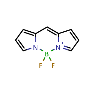 Chemical structure of Dipyrrometheneboron difluoride , CAS 138026-71-8, AChemBlock AD260558