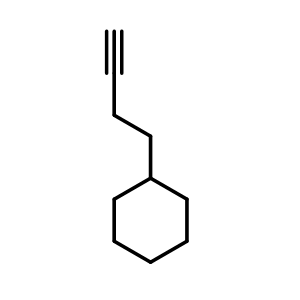 Chemical structure of 4-Cyclohexyl-butyne , CAS 141345-08-6, AChemBlock AD260572