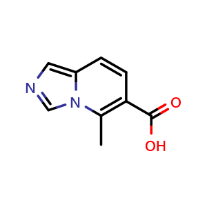 Chemical structure of 5-Methyl imidazo[1,5-a]pyridine-6-carboxylic acid , CAS 1432681-67-8, AChemBlock AD260584
