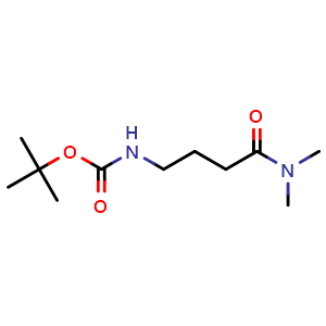 Chemical structure of Tert-butyl (4-(dimethylamino)-4-oxobutyl)carbamate , CAS 154656-95-8, AChemBlock AD260610